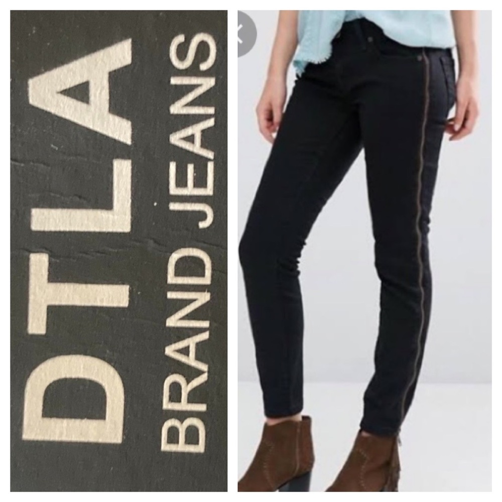 🐞NWT DTLA Brand Jean Black w/Side Zipper 25x29